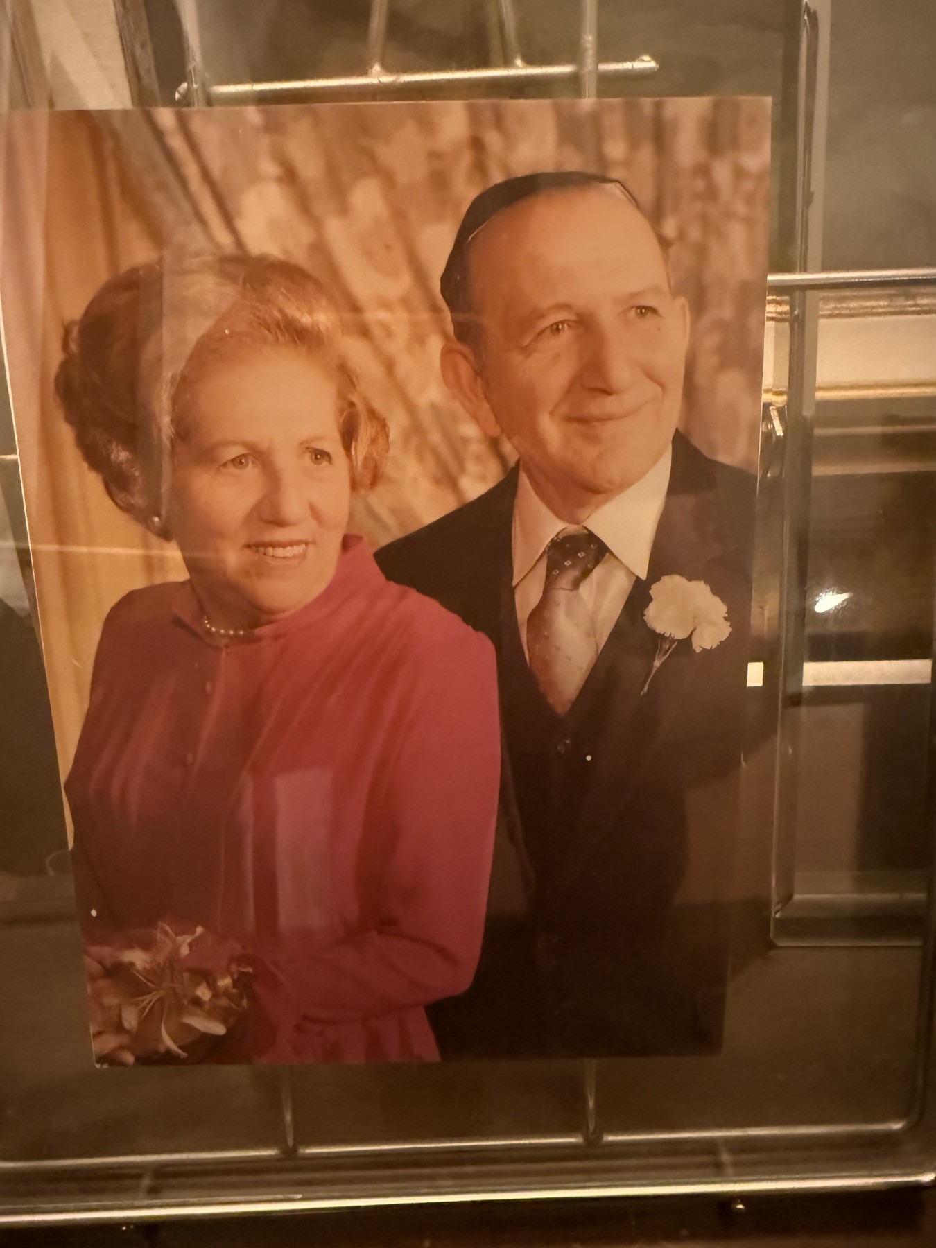 Formal studio portrait of Bernard and Elaine Moskowitz